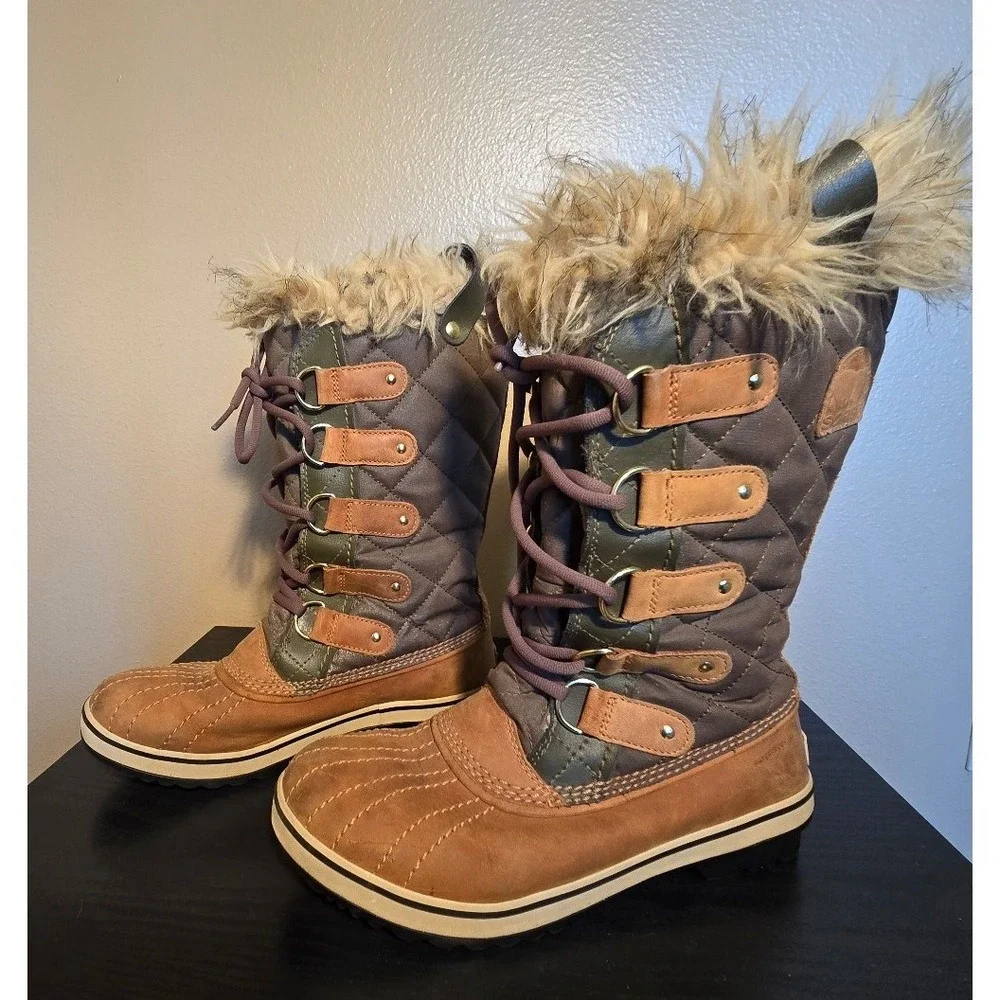 Sorel Tofino II Waterproof Winter Boots Womens Size 8‎ Camel Leather